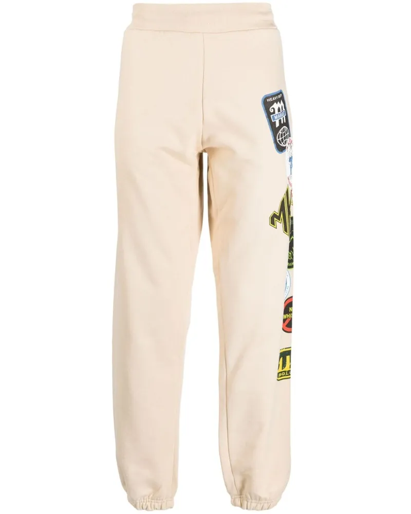 Market Jogginghose mit grafischem Print Nude