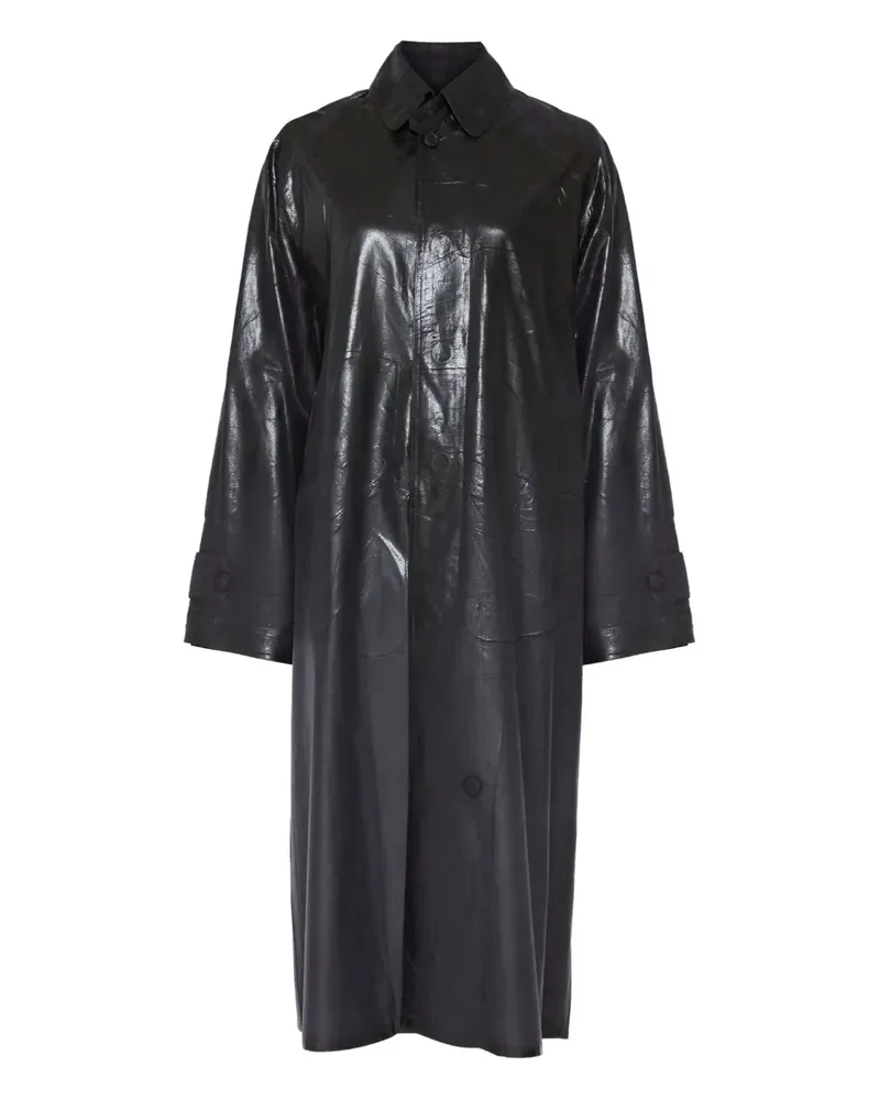Maison Margiela Regenmantel mit Riss-Effekt - Schwarz Schwarz