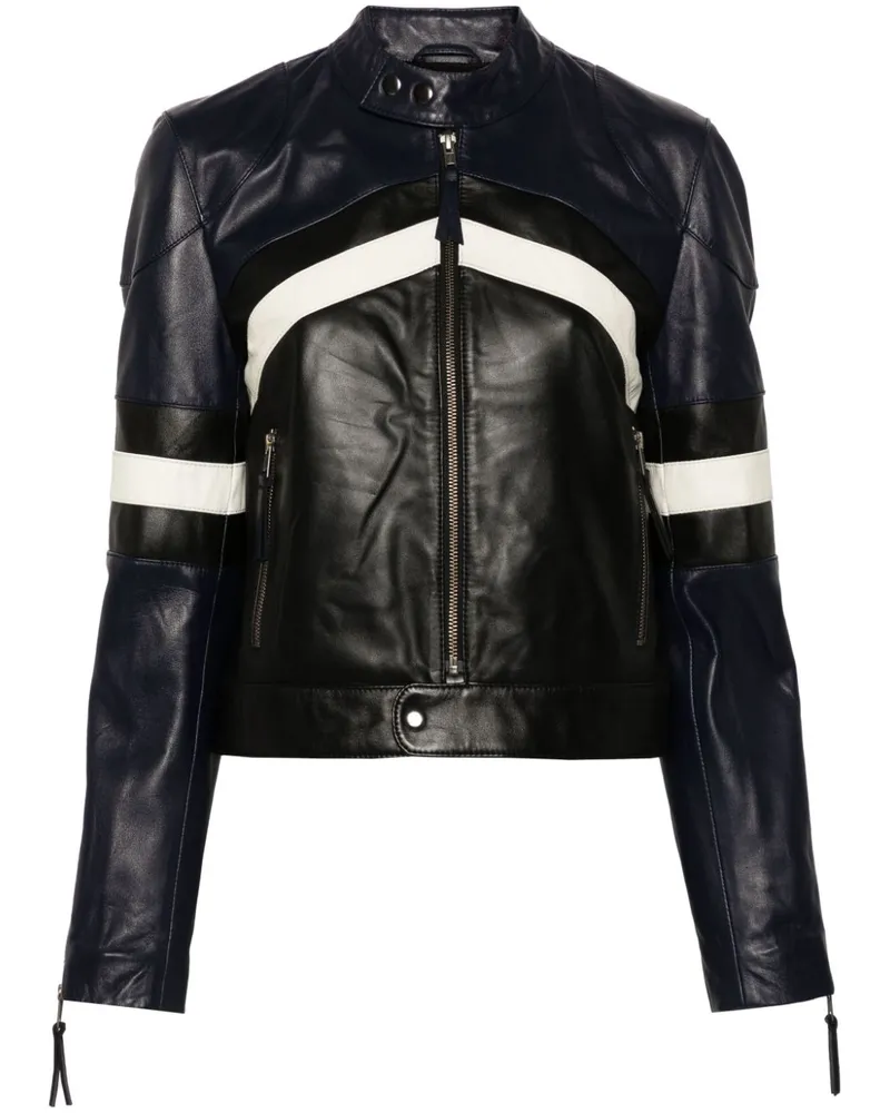 P.A.R.O.S.H. P.A.R.O H. Bikerjacke mit Reißverschluss - Schwarz Schwarz