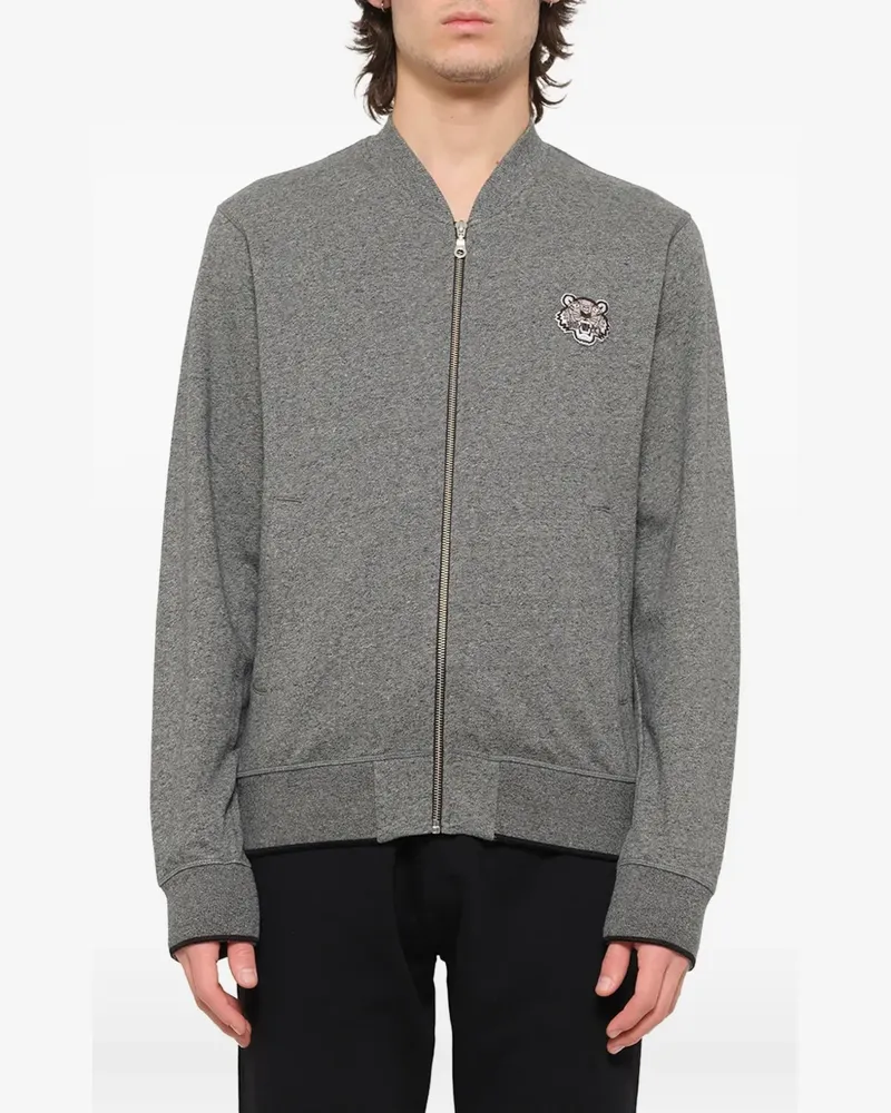 Kenzo Tiger-patch bomber jacket - Grau Grau