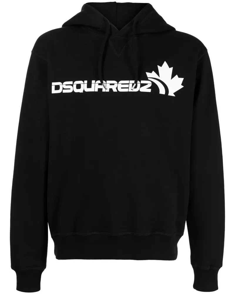 Dsquared2 Hoodie mit Logo-Print - Schwarz Schwarz