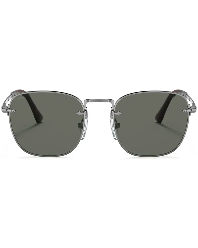 Persol Sonnenbrille mit eckigem Gestell - Silber Silber