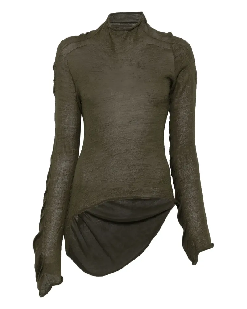 Issey Miyake Oberteil aus Wolle - Grün Grün