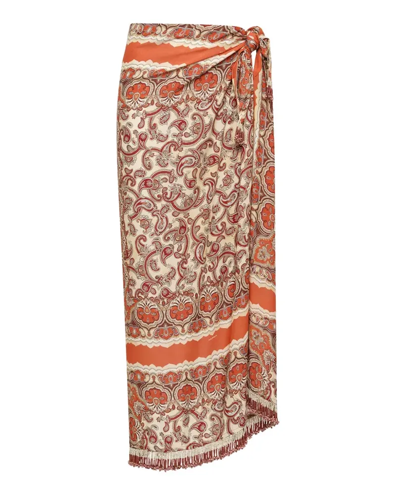 Maliparmi Sunset paisley-print skirt - Nude Nude