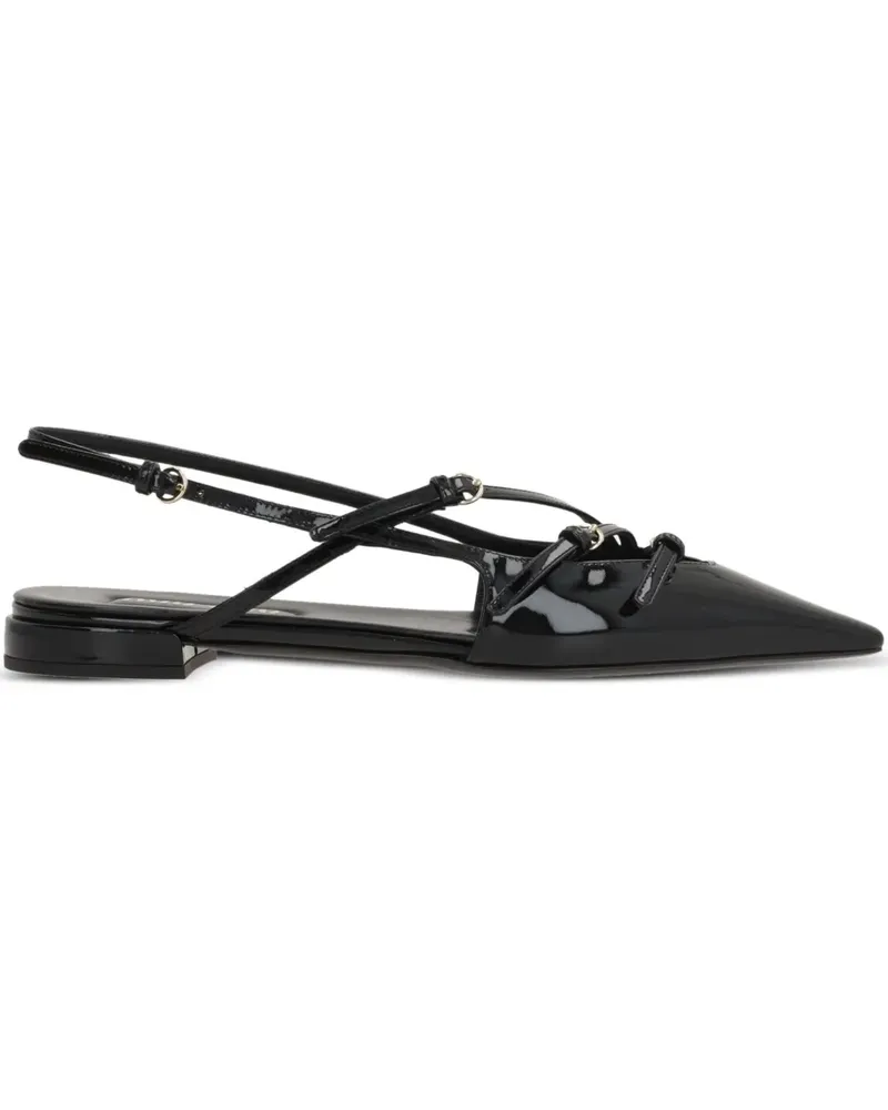 Miu Miu Slingback-Pumps aus Lackleder - Schwarz Schwarz