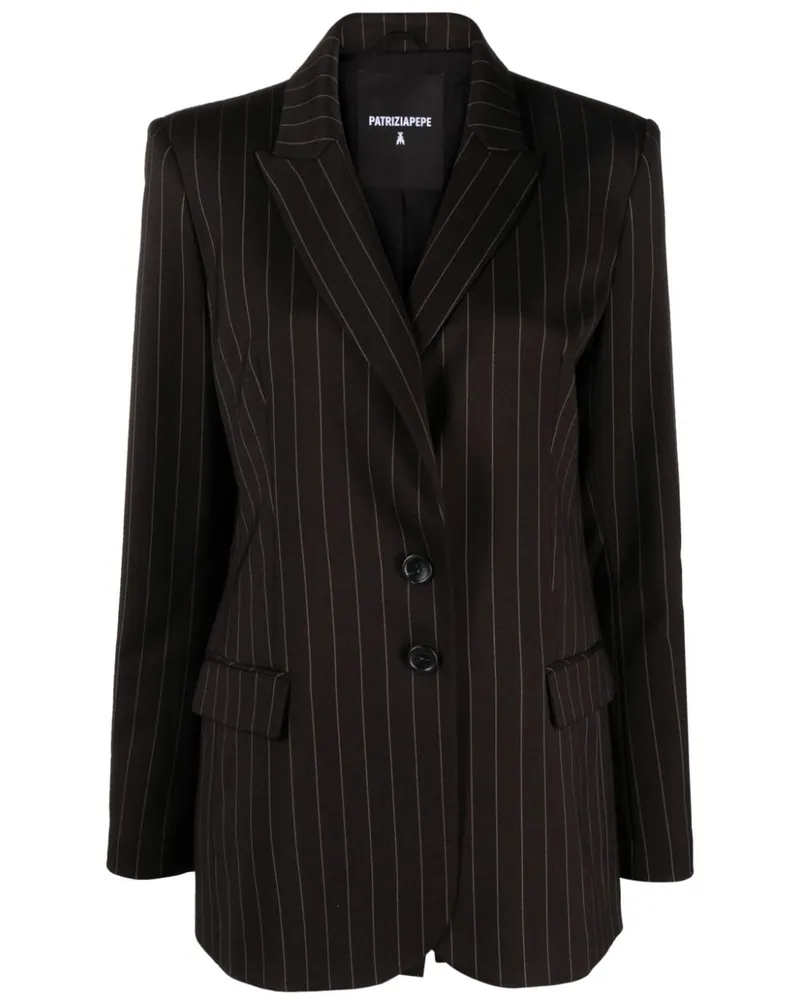 Patrizia Pepe Blazer mit Nadelstreifen Schwarz