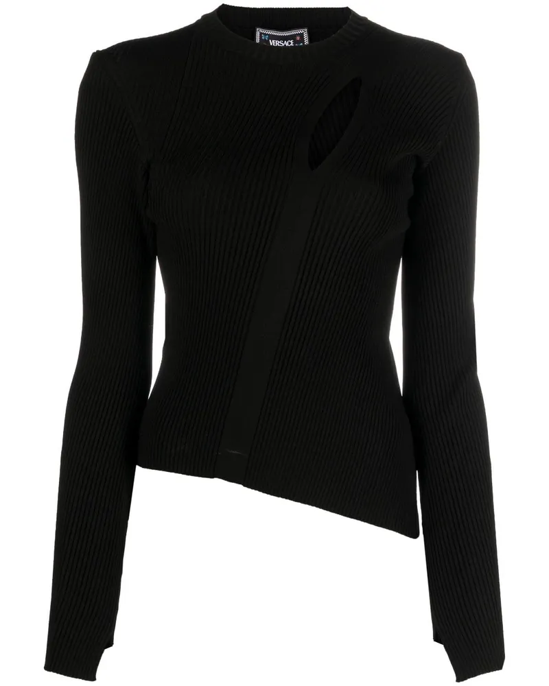 Versace Pullover mit Cut-Outs - Schwarz Schwarz