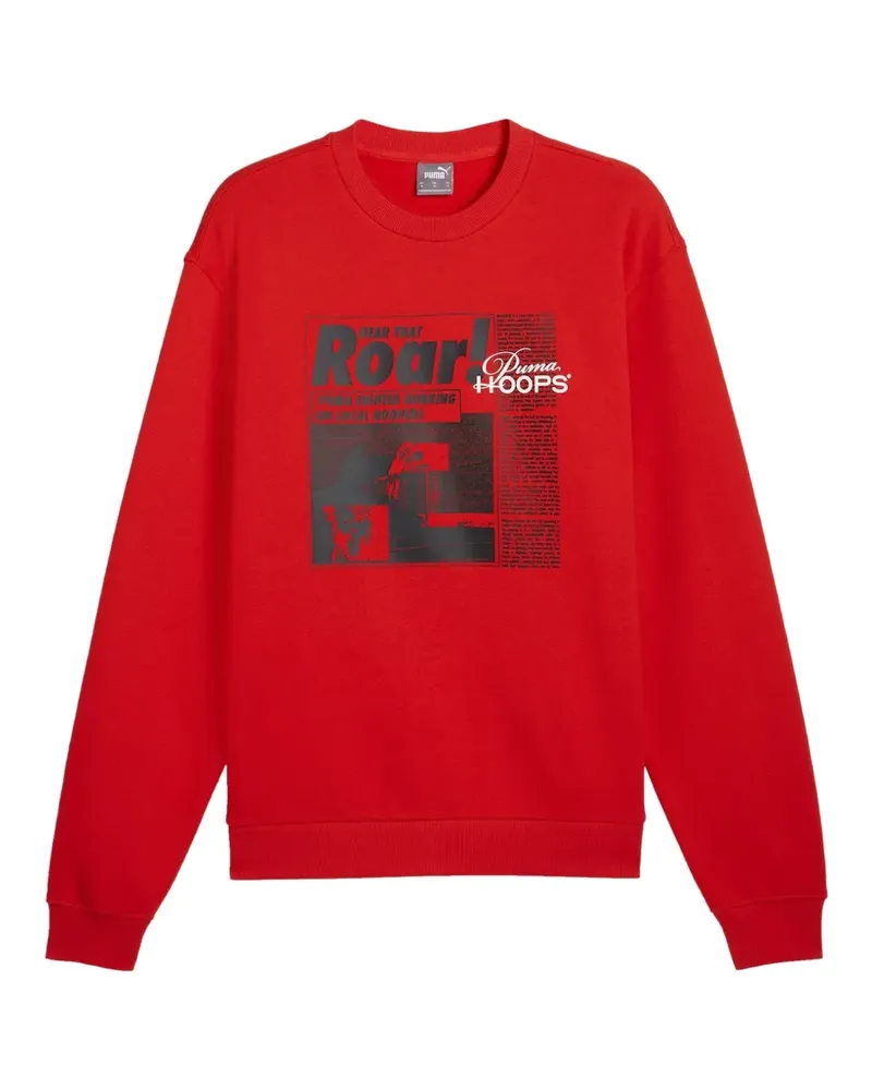 Puma Hoops Pullover mit grafischem Print - Rot Rot