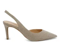 Chelsea Slingback-Pumps mit Lurex - Gold