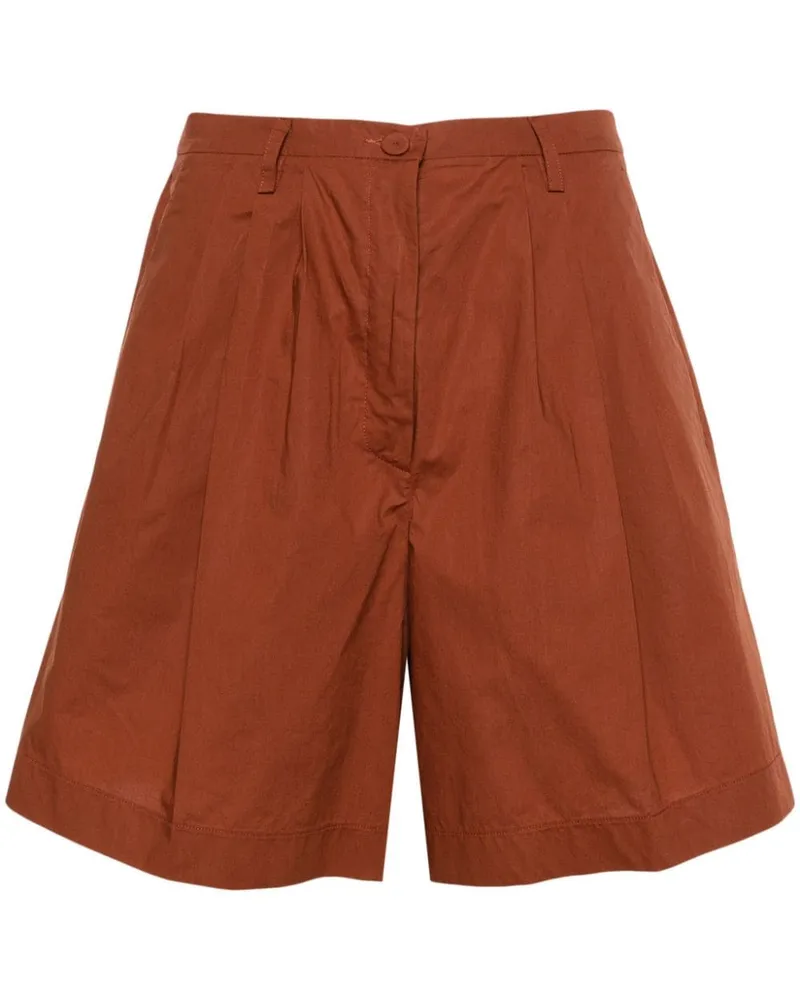 forte_forte Shorts mit hohem Bund Braun