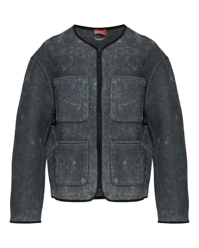 Diesel Jacke mit aufgesetzter Tasche - Grau Grau