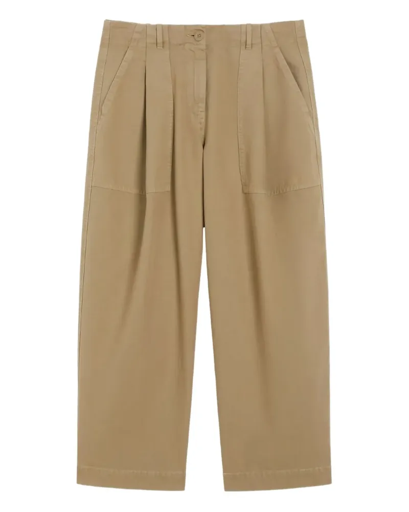Max Mara Plissierte Hose mit aufgesetzten Taschen - Nude Nude