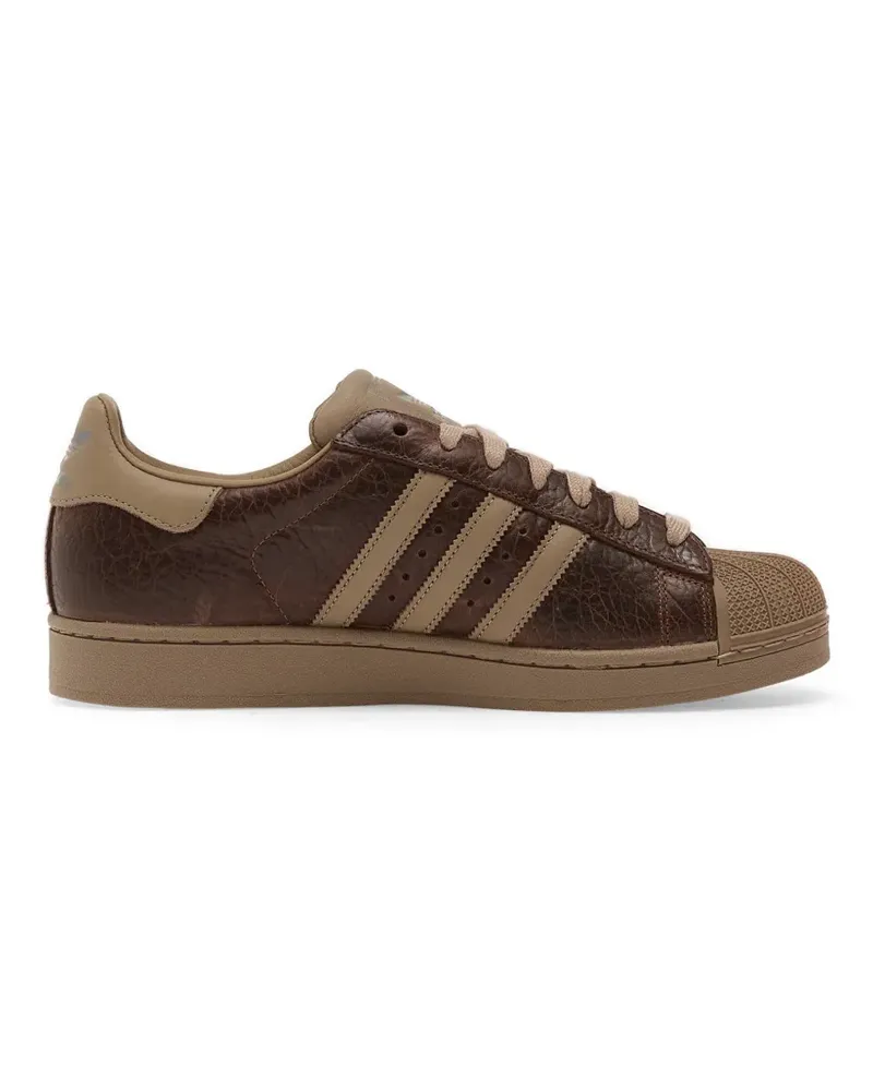 adidas Superstar II Sneakers mit Streifen - Braun Braun