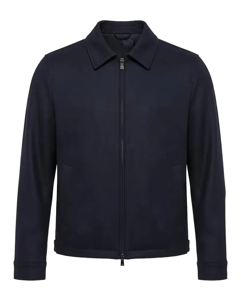 Corneliani Hemdjacke mit Reißverschluss - Blau Blau