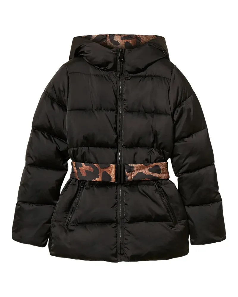 Twin-Set Steppjacke mit wendbarem Gürtel - Schwarz Schwarz