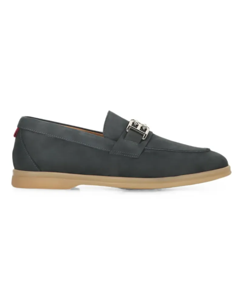 Bally logo-plaque leather loafers - Grau Grau
