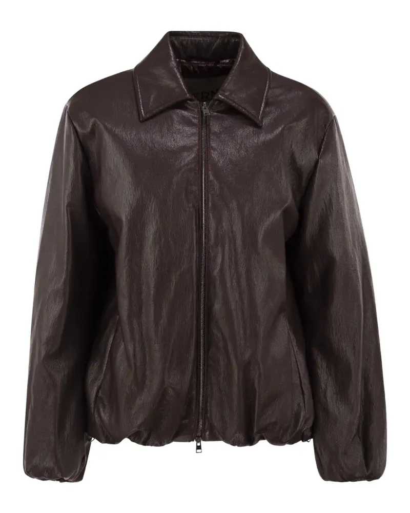 Herno Bomberjacke aus Faux-Leder - Rot Rot