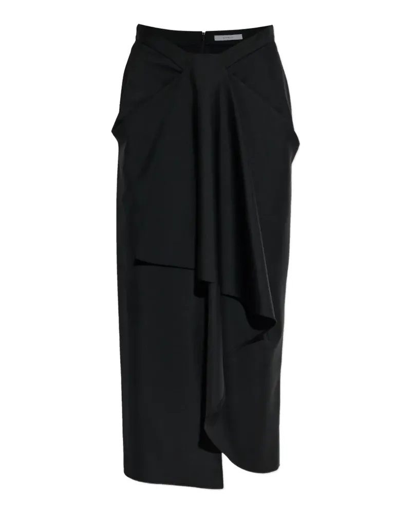 Givenchy draped midi skirt - Schwarz Schwarz