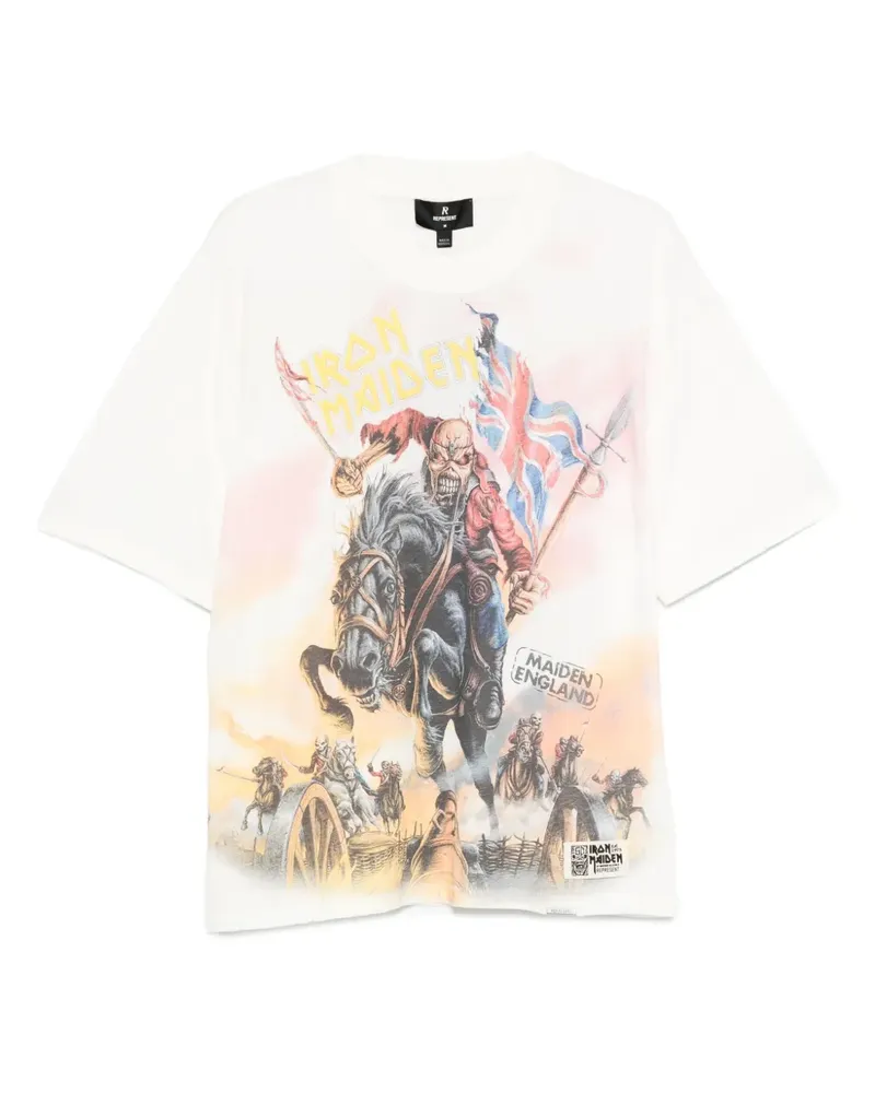 REPRESENT Iron Maiden Steed T-Shirt - Weiß Weiß