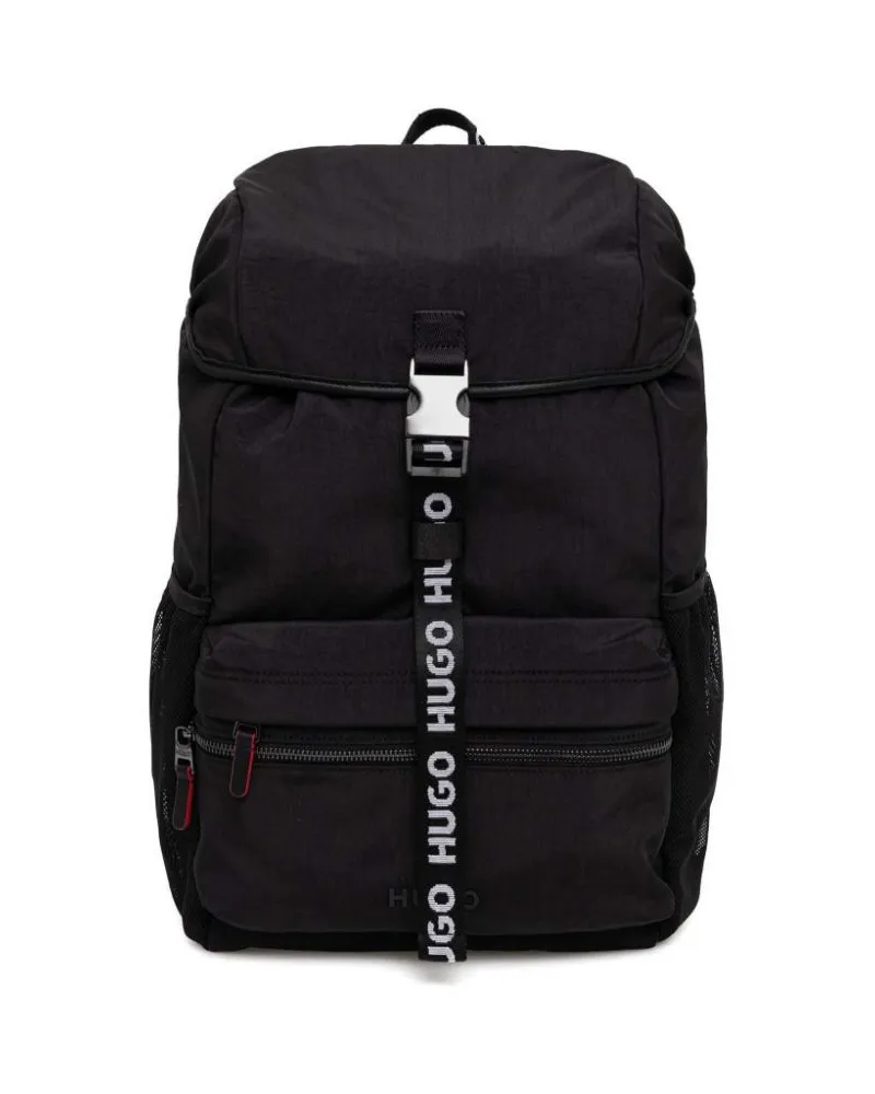 HUGO BOSS Rucksack mit Logo-Riemen - Schwarz Schwarz
