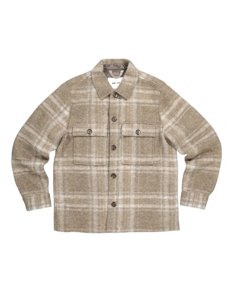 NN 07 Karierte Hemdjacke - Braun Braun
