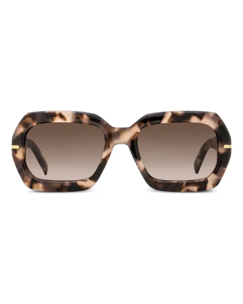HUGO BOSS Sonnenbrille mit geometrischem Gestell - Braun Braun