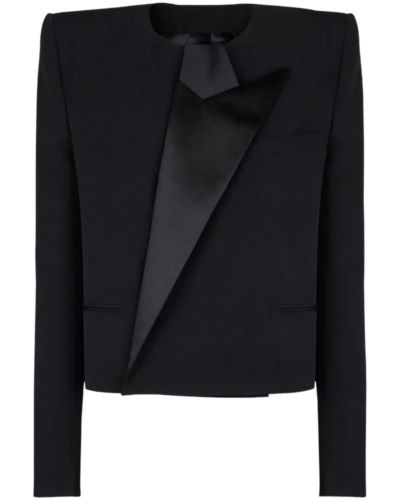 Balmain Asymmetrische Spencer Jacke - Schwarz Schwarz