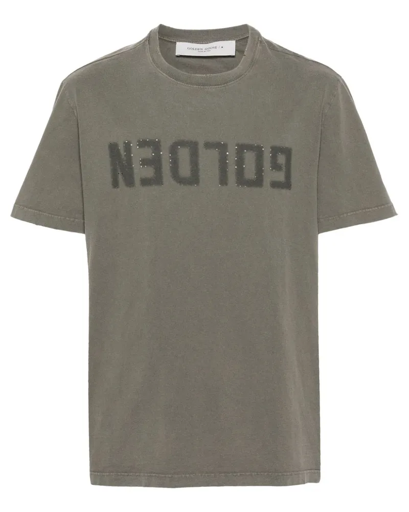 Golden Goose T-Shirt mit Logo-Print - Grün Grün