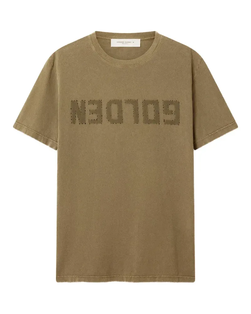 Golden Goose T-Shirt mit Logo-Print - Grün Grün