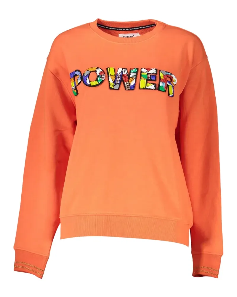 Desigual Sweatshirt mit Perlen - Orange Orange