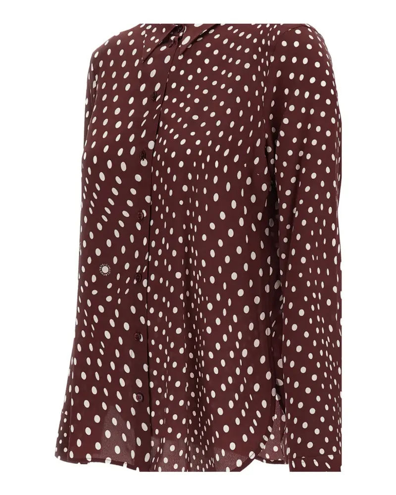 Stella McCartney Seidenhemd mit Polka Dots - Braun Braun