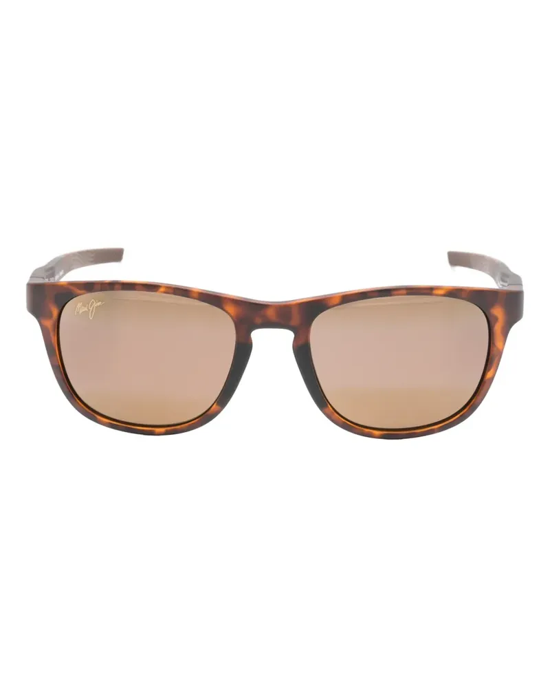 Maui Jim Melemele Sonnenbrille mit eckigem Gestell - Braun Braun
