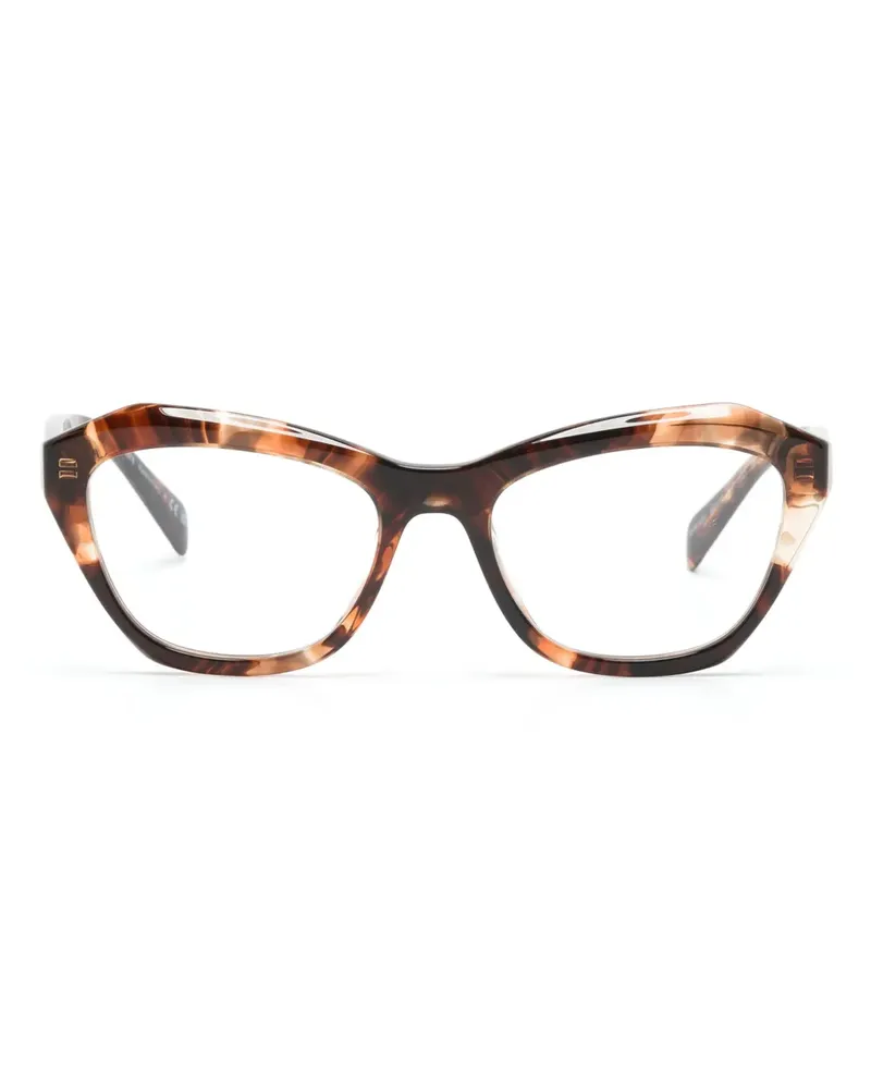 Prada Cat-Eye-Brille in Schildpattoptik - Braun Braun