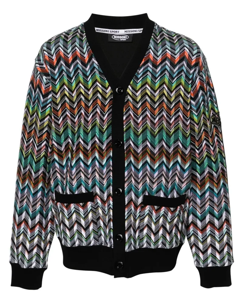 Missoni Cardigan mit Zickzackmuster Schwarz