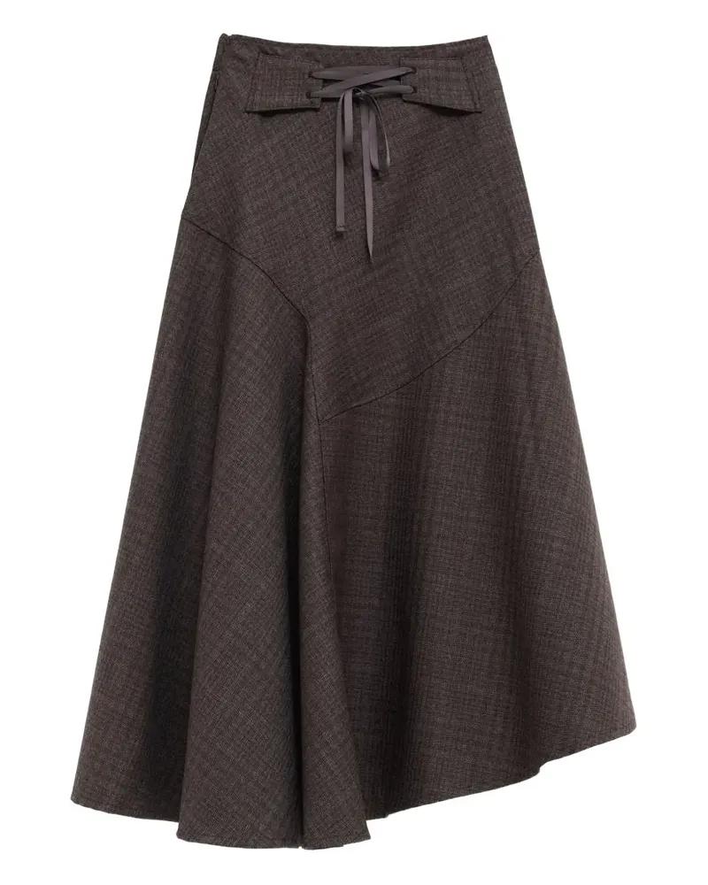 Our Legacy Waltz check-pattern midi skirt - Braun Braun