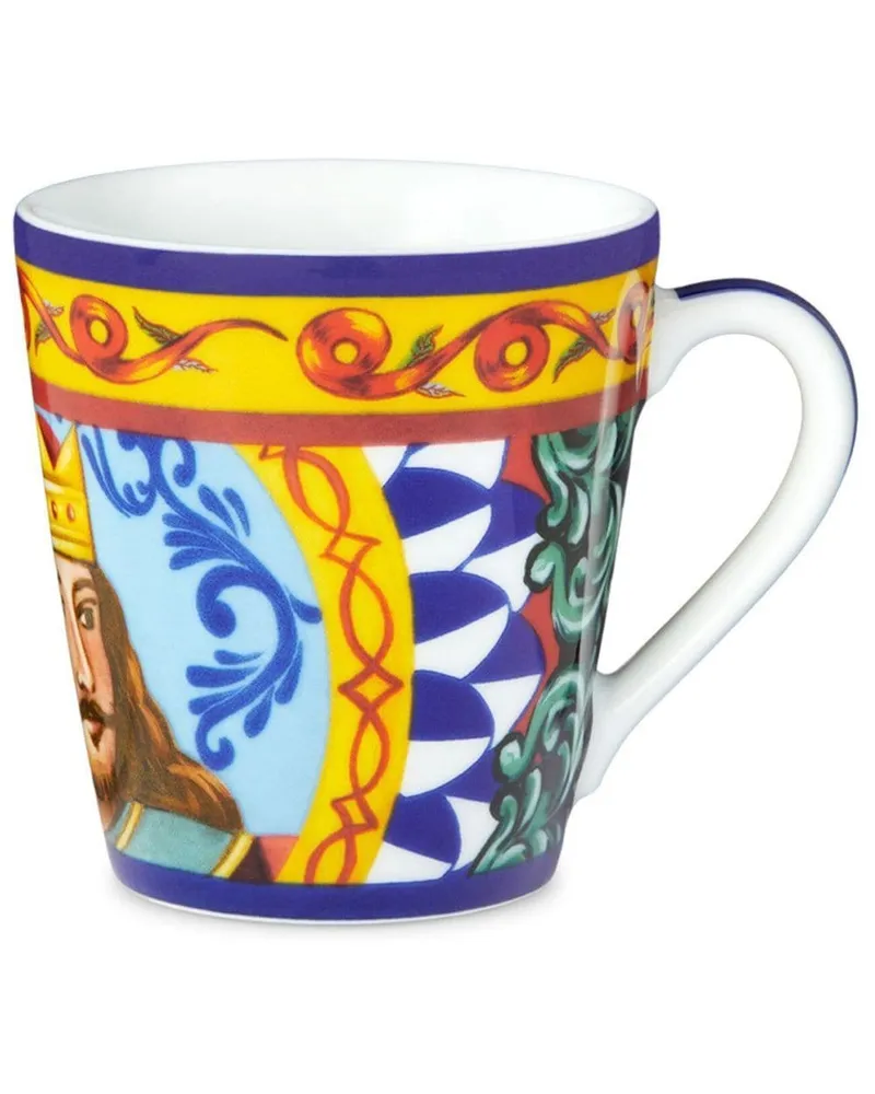 Dolce & Gabbana Porzellanbecher mit Archiv-Print - Weiß Weiß