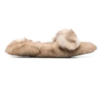Ballerinas aus Lammshearling - Nude