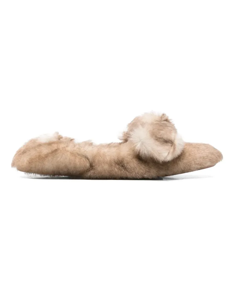 Zimmermann Ballerinas aus Lammshearling - Nude Nude