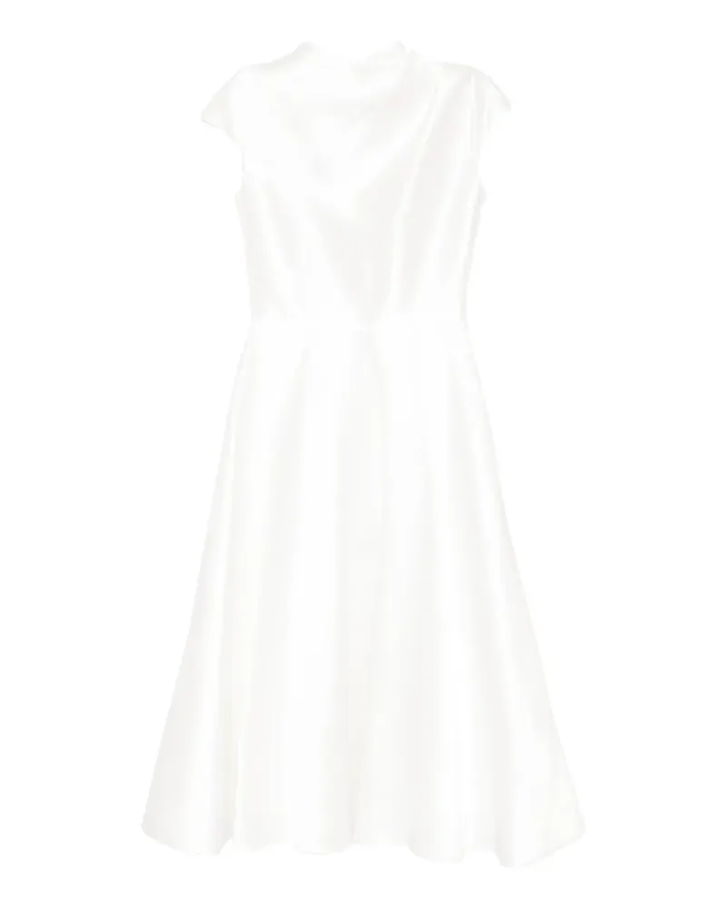 Isabel Sanchís Midikleid mit angeschnittenen Ärmeln - Weiß Weiß