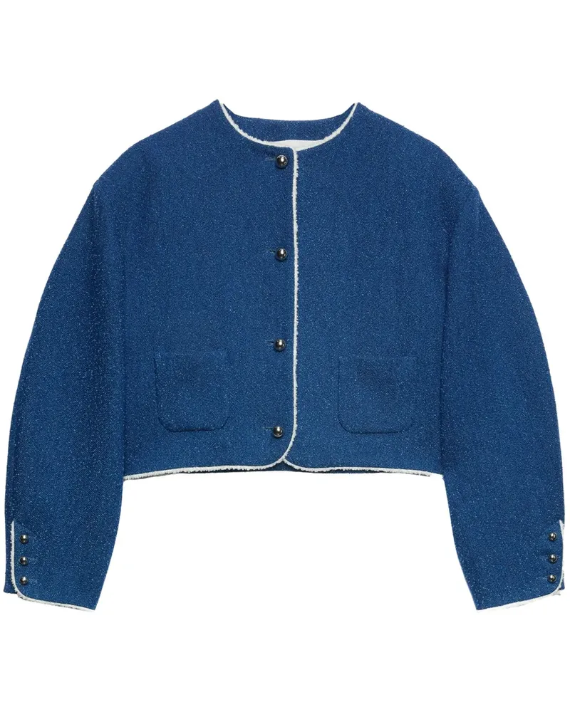MSGM Jacke mit Kontrastdetails - Blau Blau