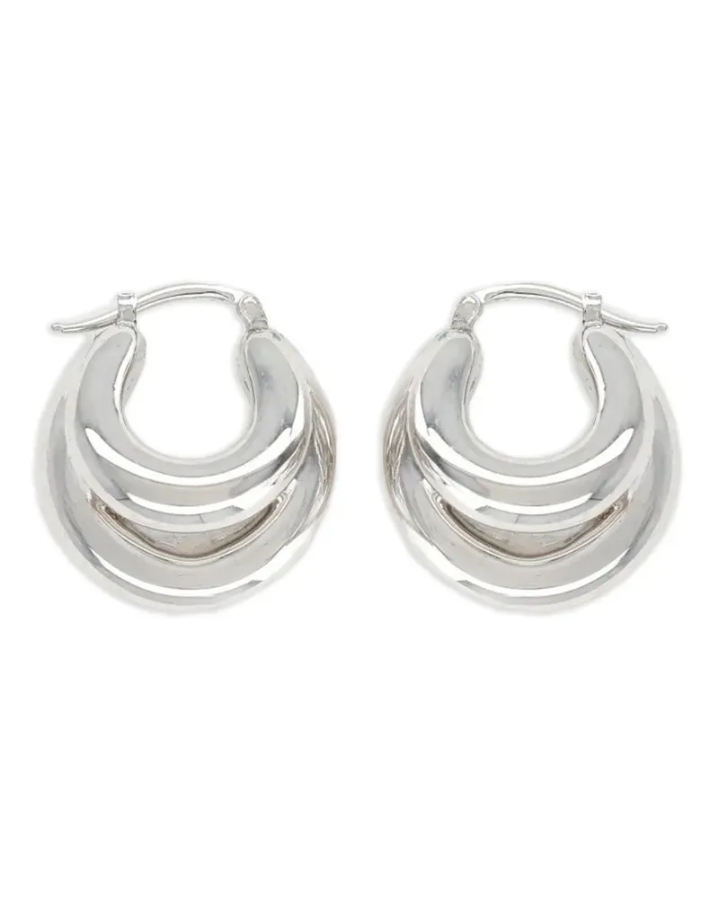 PANCONESI Blow Up Creolen im Layering-Look - Silber Silber