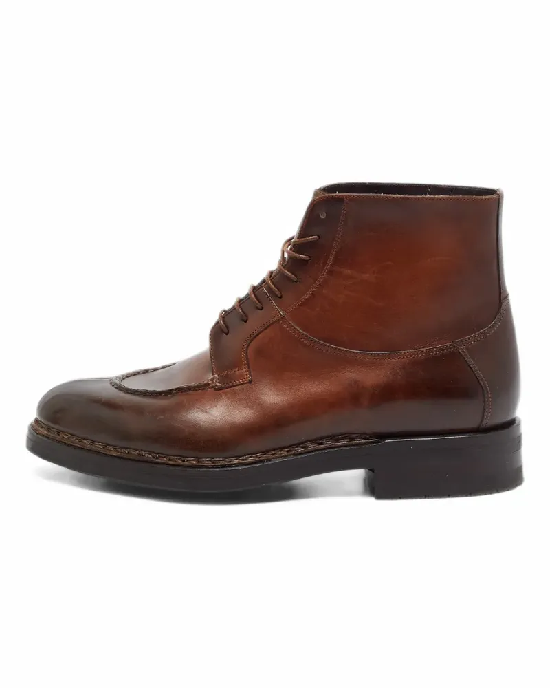 Santoni lace-up ankle boots - Braun Braun