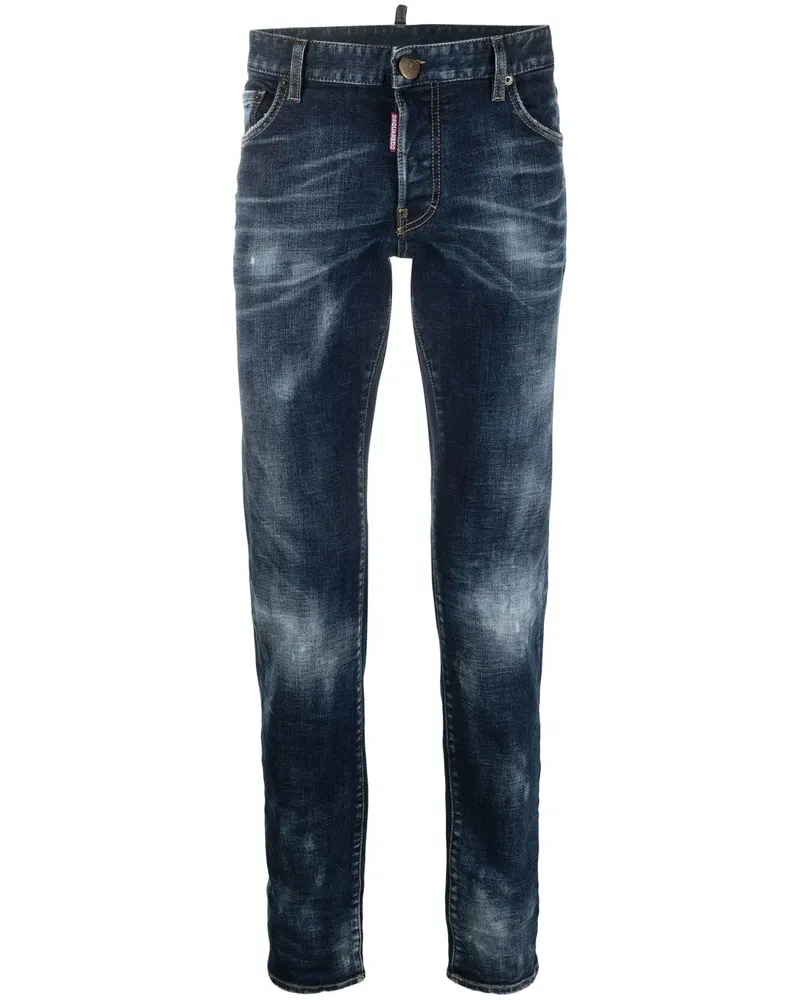 Dsquared2 Slim-Fit-Jenas mit Logo - Blau Blau