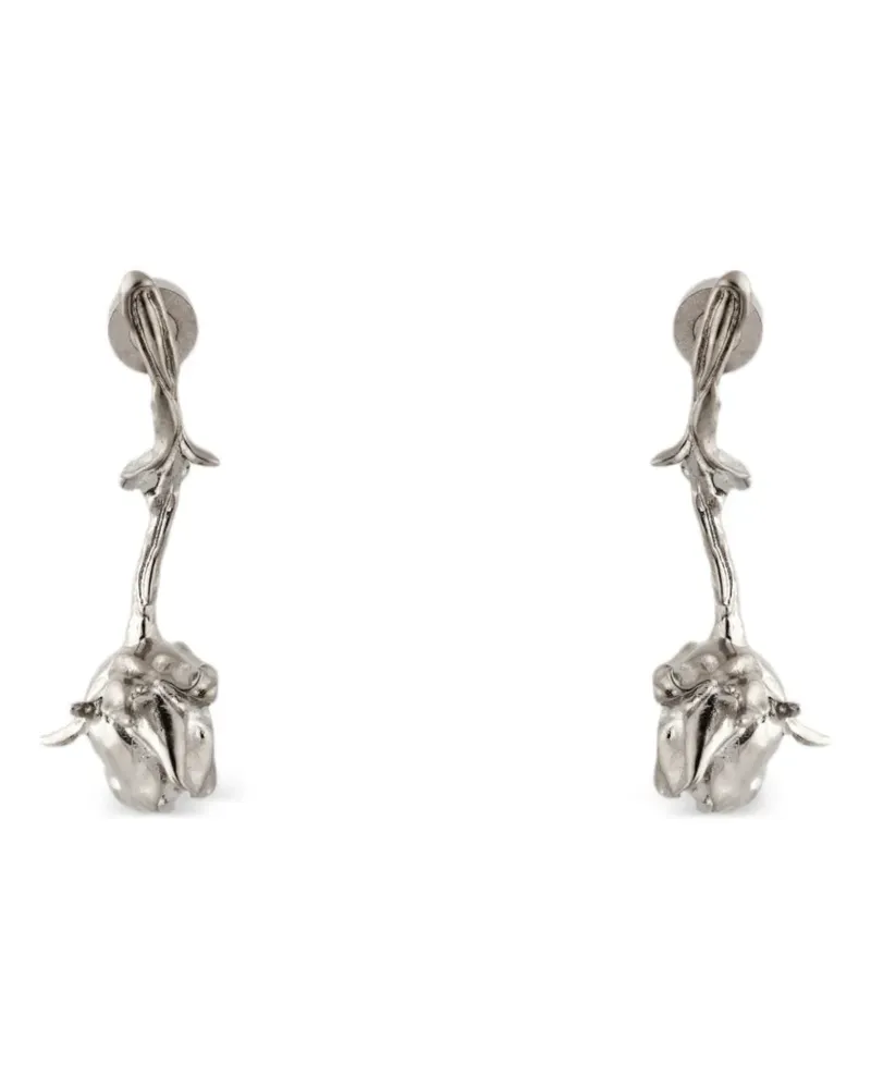 Marni Ohrringe mit Rosenknospe - Silber Silber