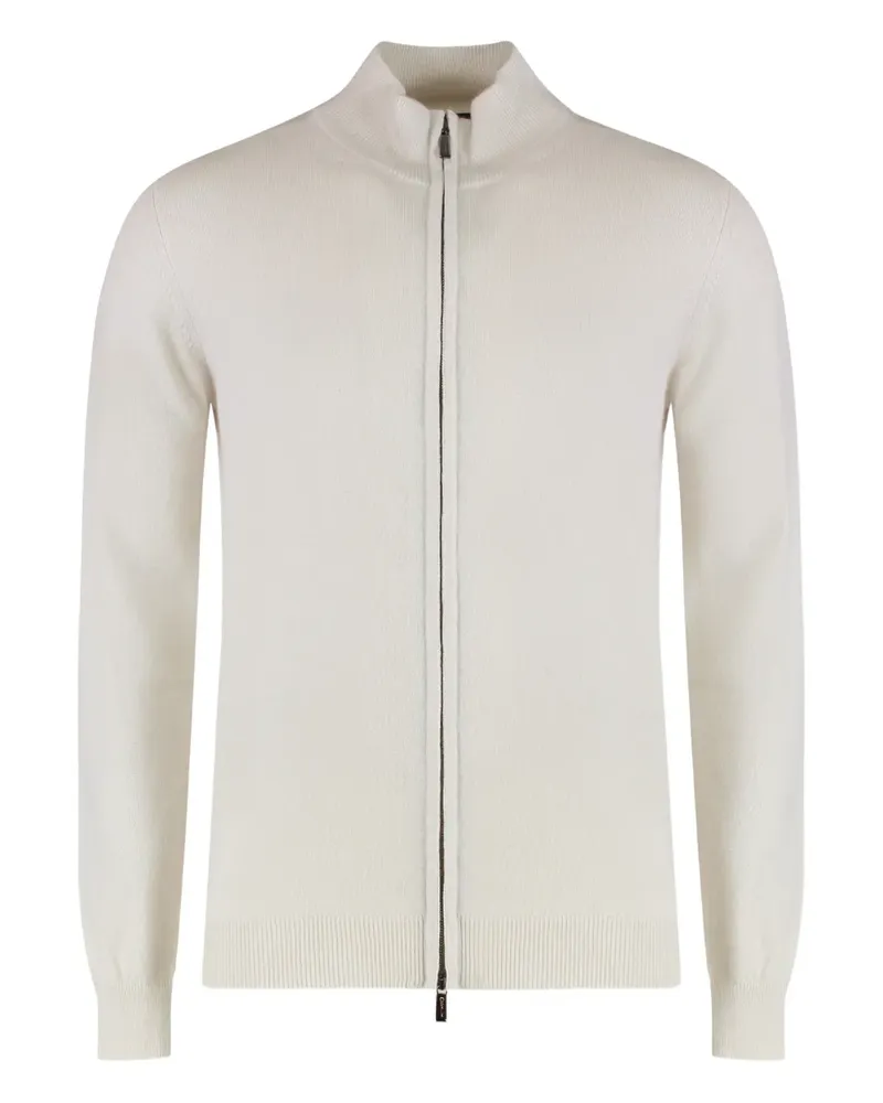 MOORER Benson-WSK zip-up cardigan - Nude Nude