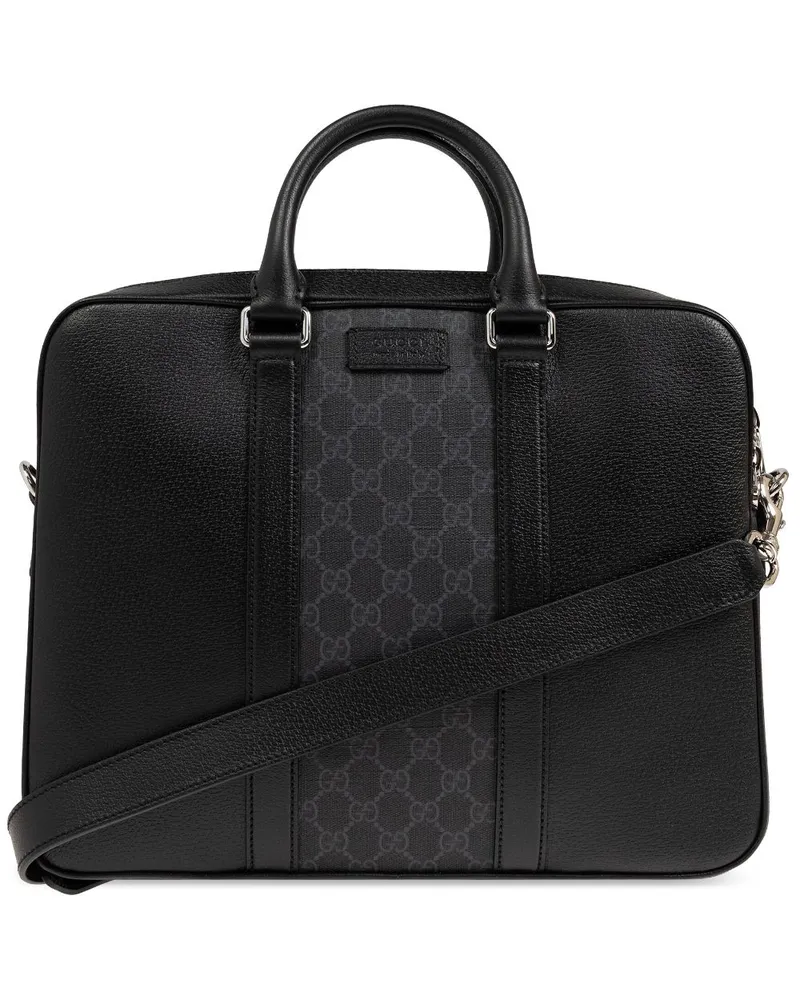 Gucci Mittelgroße Aktentasche mit GG - Schwarz Schwarz