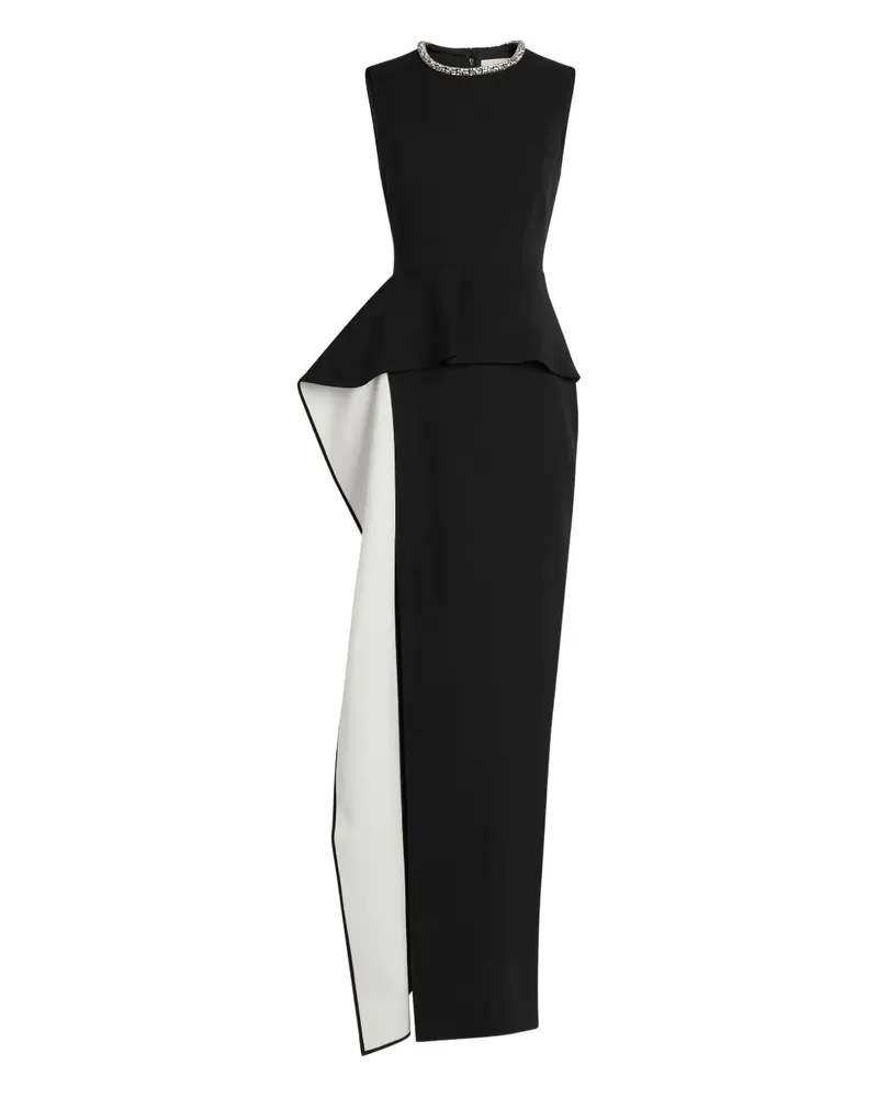 Roland Mouret Verziertes Maxikleid mit Drapierung - Schwarz Schwarz