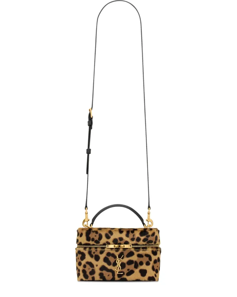 Saint Laurent Gaby leopard-print tote bag - Braun Braun