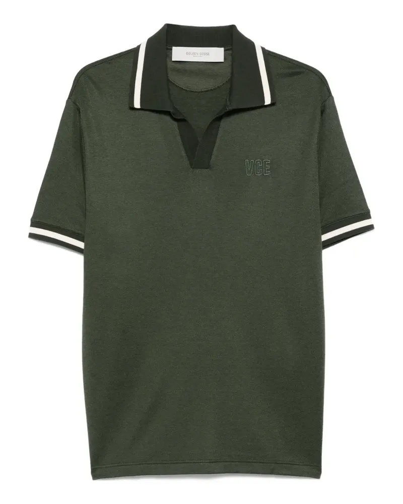Golden Goose Poloshirt mit Kontrastdetail - Grün Grün