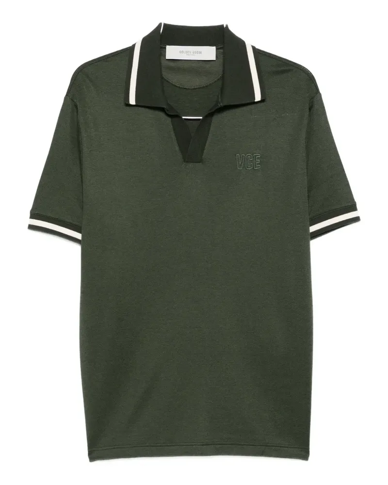Golden Goose Poloshirt mit Kontrastdetail - Grün Grün